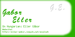 gabor eller business card
