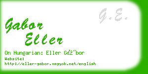 gabor eller business card